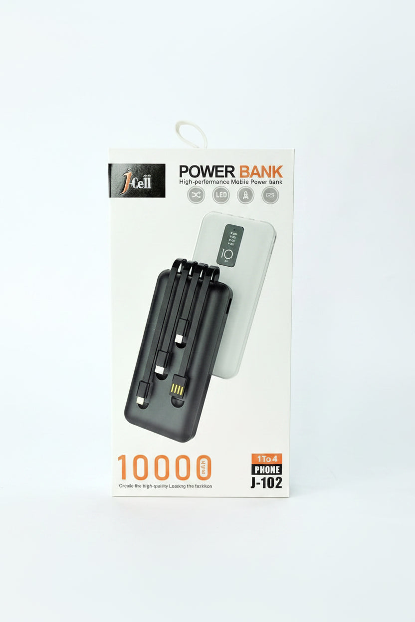 J-cell 10000 mAh Power Bank 5 in 1 Model j-102