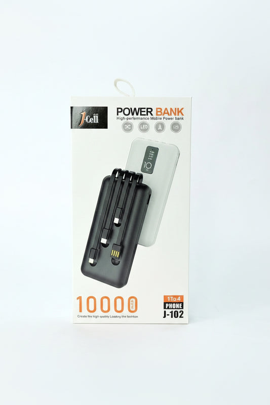 J-cell 10000 mAh Power Bank 5 in 1 Model j-102