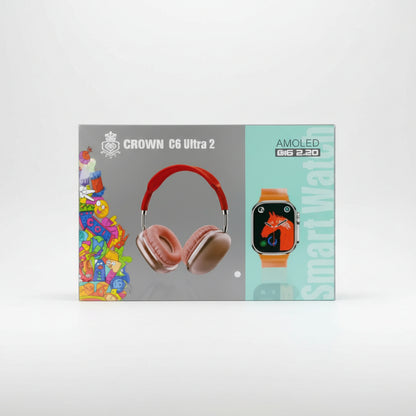 Crown C6 Ultra 2 Smart Watch With Headphone
